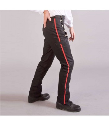 Military Officer Style Mens Trousers With Red Stripe 